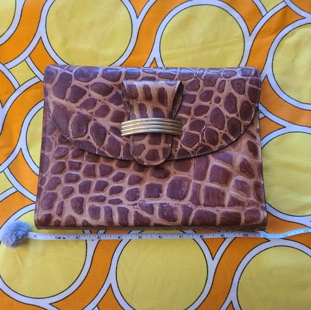 Vintage leather clutch